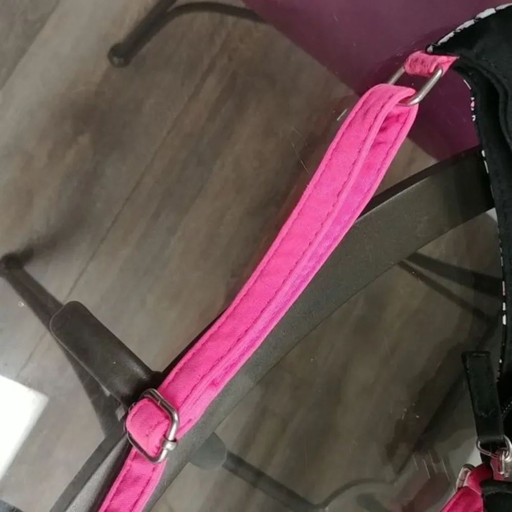 Justice Black‎ Pink Beaded H Child's Handbag